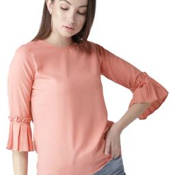 Style Quotient Peach Cotton Top-image-12