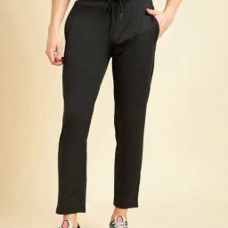 Sweet Dreams Black Regular Fit Sports Trackpants-image-7