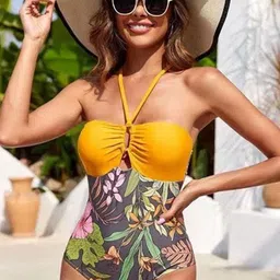 Alamode By Akanksha Multi Hodor One Pc Swimsuit With Skirt-image-74