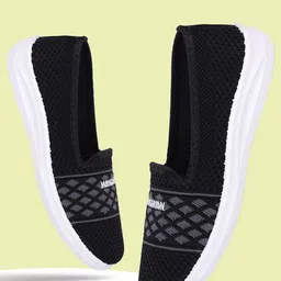 Free Kicks Women Mesh Woven Design Round Toe Slip-On Sneakers-image-10