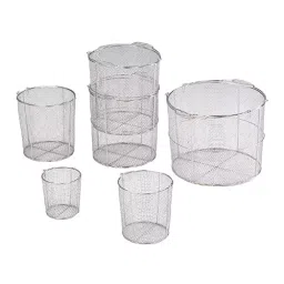 AS ONE Stainless Steel Round Cleaning Basket Φ200 mm, 7-5331-04-63