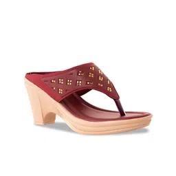 Khadims Women Embellished Party Slim Heeled Sandals-picture-16