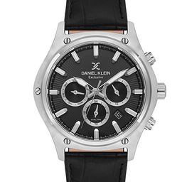 Daniel Klein Men Textured Dial & Leather Straps Analogue Automatic Watch DK.1.14056-1_N-picture-23