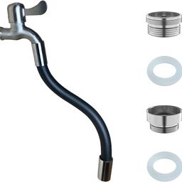 Spatlus Universal Foaming Extension Tube 360° Free Bending Faucet Lengthening Extender Adjustable Sink Drain Extension Tube Bathroom Faucet Extender (30CM, Black) image 1