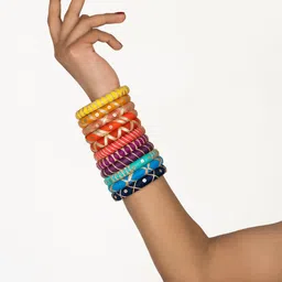 Taasha Craft Ratna Set Of 12 Thread Bangles image 3