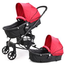 Luv Lap Regal Baby Stroller with 5 Point Safety Harness Adjustable Footrest & Extendable Canopy - Maroon-24