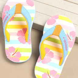 Cute Walk by Babyhug Slip On Flip Flops with Floral Print - Multicolour-picture-17