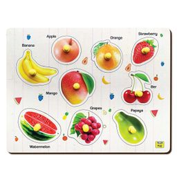 YaY Play Wooden Fruits Knob and Peg Puzzle-89