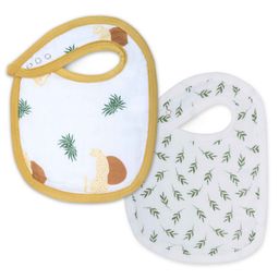 Theoni Cotton Muslin Snap Bib (Set Of 2)-Woody Tiger-10