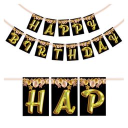 Wobbox Happy Birthday Banner Happy Birthday Decoration Items Black -Pack Of 1-image-52