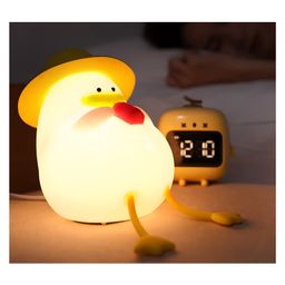 COZY VIBES Duck Night Light, Cute Night Light for Kids with 3 Brightness Adjustment Safe Premium Silicone Nursery Nightlight Rechargeable LED Night Light with 30 Minutes Timer - PACK OF 1 - COLOR MAY VARY-picture-5