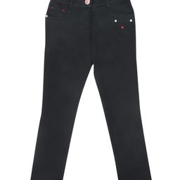 Tiny Girl Cotton Solid Pant - Black-image-32