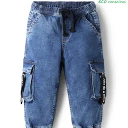 Babyoye Denim Full Length Jeans With Pockets - Blue-picture-48