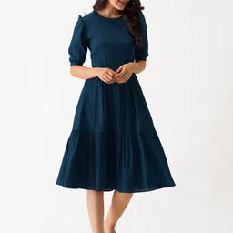 Jash Creation Applique Crepe Fit & Flare Maxi Dress-image-31