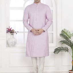 EVASTRO Floral Embroidered Thread Work Pure Cotton Straight Kurta with Pyjamas-image-78