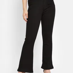 METTLE Women Light Fade Stretchable Bootcut Jeans-image-13