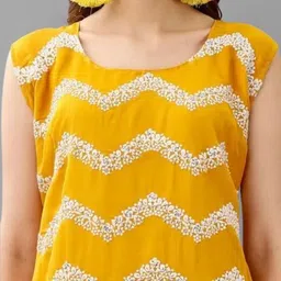 PARROT CREATION Floral Embroidered Sequinned Georgette Kurta With Sharara And Dupatta image 4