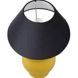 Homesake Yellow Ceramic Table Lamp with Cone Shade (Bulb Included) - Set of 1 image 3