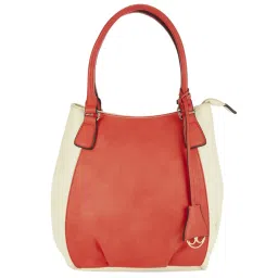 Sugarush Strand Red & White Color Block Medium Handbag image 1