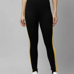 KASSUALLY Black Relaxed Fit Treggings-image-83