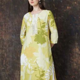 Melange By Lifestyle Green Regular Fit Printed Kurta-42