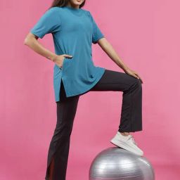 BlissClub Teal The Breezy Kur-Tee-image-64