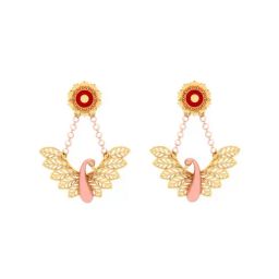 P.C. Chandra Jewellers 22k Gold Design With Cute Bird Theme Stud Earrings-image-21