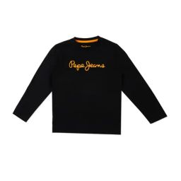 Pepe Jeans Kids Black Graphic Print T-Shirt-image-65