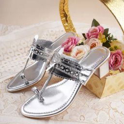 The White Pole Women's Silver Toe Ring Sandals-image-93