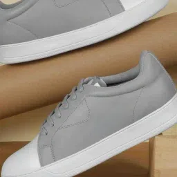 Metro Men's Grey & White Casual Sneakers-picture-16