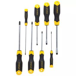 STANLEY Cushion Grip Screwdriver Set Chrome-Plated Finish, 91-541 (Pack of 8)-image-95