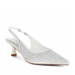 London Rag Women's White Sling Back Stilettos-image-58