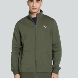 Puma Dark Olive Regular Fit Printed Jacket-picture-11