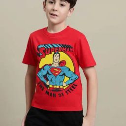 Kidsville Boys Red Cotton Printed T-Shirt-image-65