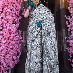 Mitera Block Ethnic Printed Daily Wear Saree with Matching Blouse image 1