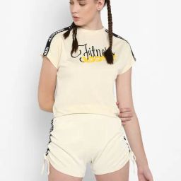 ALCIS Cream Graphic Print T-Shirt-image-31