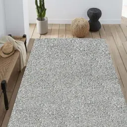 Saral Home Grey Cotton Soft Shaggy Carpet - Set of 1-5