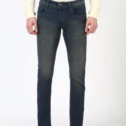 Peter England Navy Cotton Skinny Fit Jeans-picture-5