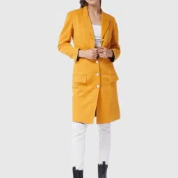 Miss Chase Mustard Relaxed Fit Jacket-43