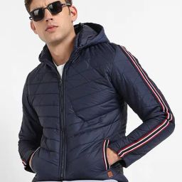 Campus Sutra Dark Blue Regular Fit Puffer Jacket-picture-3