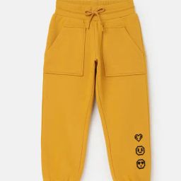 United Colors of Benetton Girls Mustard Solid Trackpants-image-95