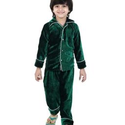 BownBee Kids Green Regular Fit Night Suit-picture-4