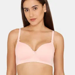 Zivame Orange Non-wired Padded Maternity Bra-image-76