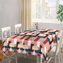 Klotthe Printed Multicolor 300 TC Cotton Rectangle 6-Seater Table Cover-12