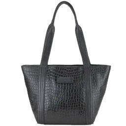 Woodland Black Textured Medium Shoulder Bag-image-98