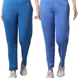 Vimal Jonney Blue Regular Fit Mid Rise Track Pants - Pack of 2-image-32