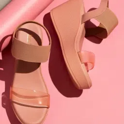 Inc.5 Women's Peach Ankle Strap Wedges-image-57