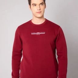 Cantabil Maroon Regular Fit Sweatshirt-image-13
