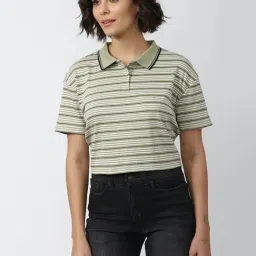 Forever 21 multihued Striped Polo T-Shirt-image-26