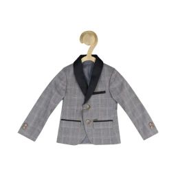 Allen Solly Kids Grey Checks Full Sleeves Blazer-image-78